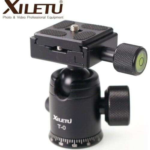 Hugely popular Xiletu T-0 Portable Light weight Ball Head&Clamp and Mounting Plate For Tripod 1/4' 3/8Screw For Digital