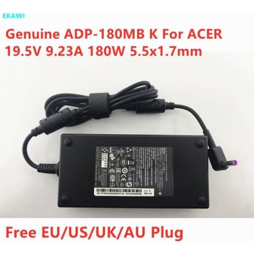 Genuine ADP-180MB K 180W 19.5V 9.23A 5.5x1.7mm A17-180P4A AC Adapter For ACER NITRO AN515-55 Laptop Power Supply Charger
