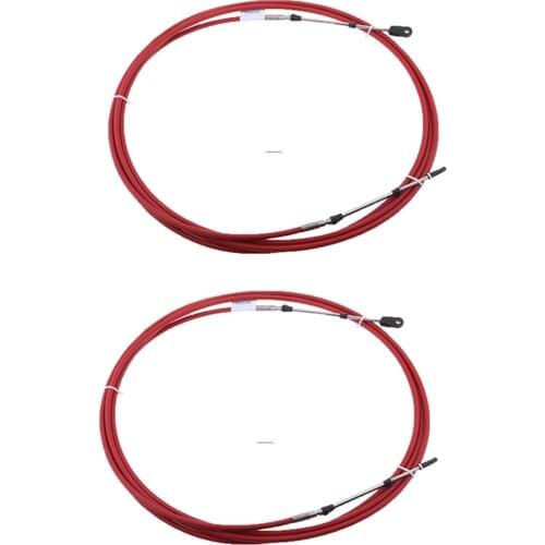 2Pcs 12Ft Throttle Shift Cable for Marine Boat Motor Control Lever