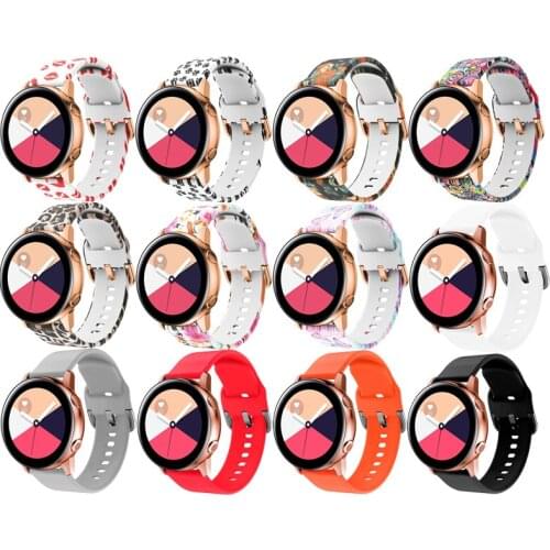 20mm strap for Samsung Galaxy Active 2 40mm 44mm S2 classic band amazfit bip/BIP lite/gts/GTR 42mm watch band silicone bracelet