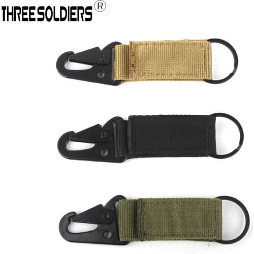 Outdoor camping tactical nylon ribbon buckle Keychain multi-functional mountaineering olecranon hook MOLLE hook Key Belt