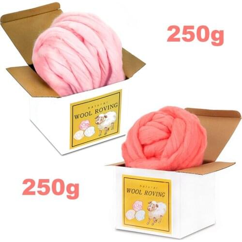 Nonvor Wool Roving Bulk Top for Needle Felting, Soft Felting Wool Supplies for Hand Spinning Felting Blending Weaving and DIY