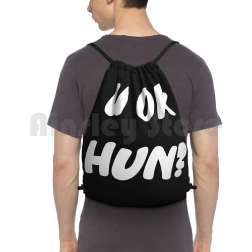 U Ok Hun ? Backpack Drawstring Bags Gym Bag Waterproof U Ok Hun Hun U Ok Hun 2020 Ok U Ok Hun Funny U Ok Hun Typography U