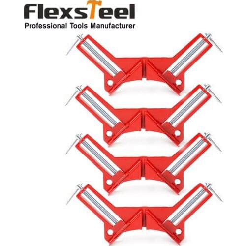 4PCS 90 Degree Right Angle Clip Picture Frame Corner Clamps Mitre Angle Clamp Holder for Woodworking Hand Tools Set,4inch/100mm