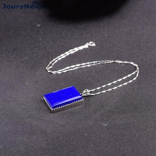 Green gold Natural Stone Pendants Square Pendant Necklace Safe Lucky For Women Men Fashion Jewelry JoursNeige