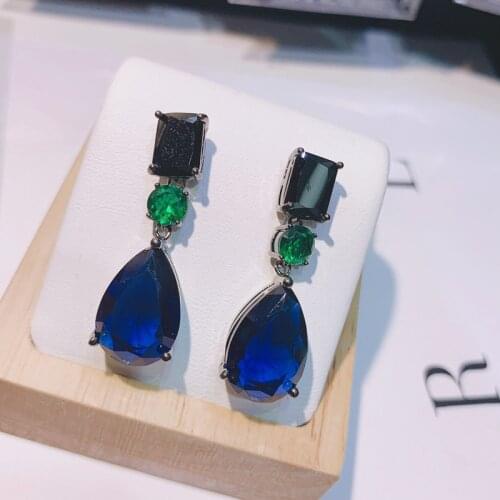 HIBRIDE New Arrivals AAA Cubic Zirconia Drop Earrings for Women 4 Colors Square Design Earring boucle d'oreille femme 2019E-429