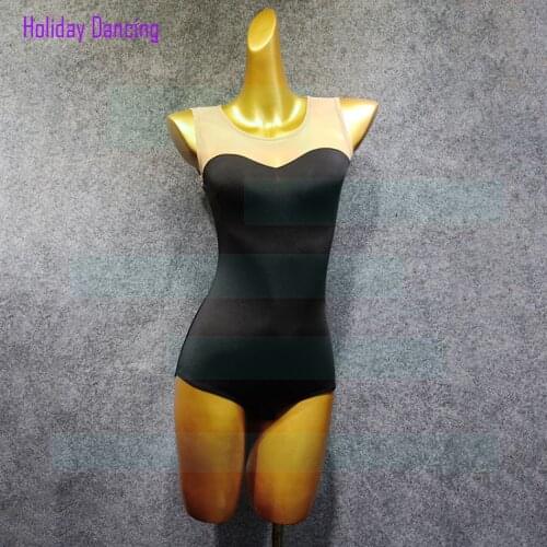 Sleeveless Patchwork Women Latin Dance Bodysuit Latin Dancing Tops Practise Tango Chacha Dancing Performamnce BY364