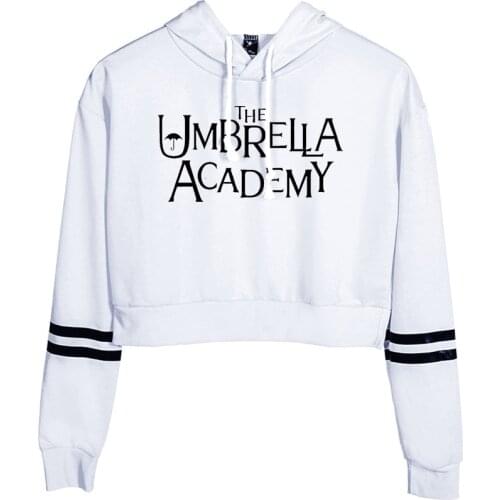 The Umbrella Academy Crop hoodie Sweatshirts Women Pullover Unisex Harajuku Tracksuit girl white hooded Oversized