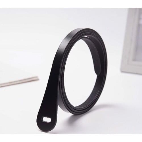 Cowhide Leather Ladies Thin Belt Fashion Women Belts Adjustable Belt Students Jean Unisex Waist Belts Dress Waist Belts