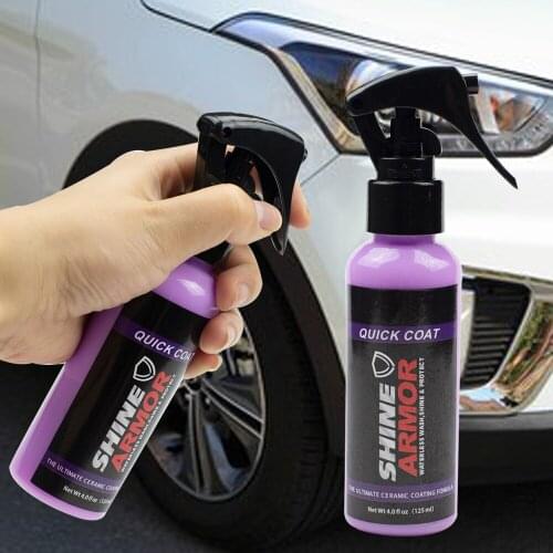 125ml Shine Armor Ceramic Car Wash Fortify Quick Coat Polish Sealer Spray Car Nano Ceramic Coating Polishing Spraying Wax