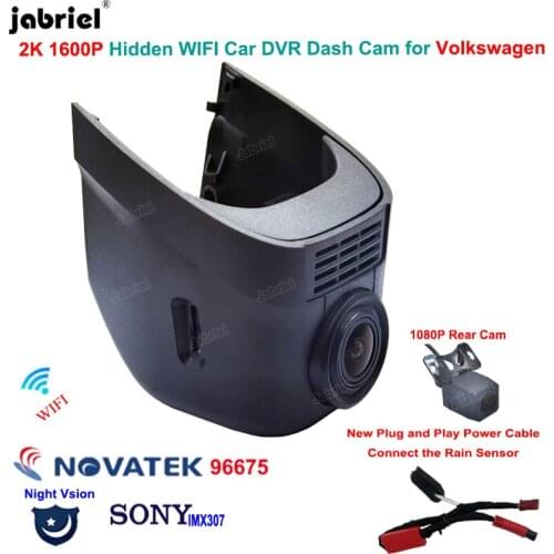 2K 1600P Car DVR Dash Cam Cameras for Volkswagen Tiguan Tarek Atlas Polo Passat Touran Taigun Golf Arteon Sharan Arteon Multivan