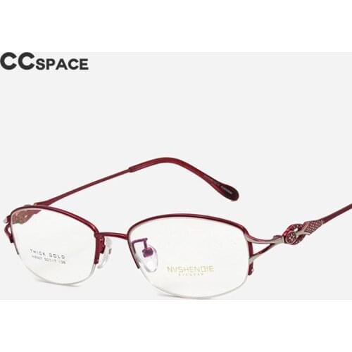49201 Half Frame Glasses Frames Luxury Women Optical Fashion Computer Glasses