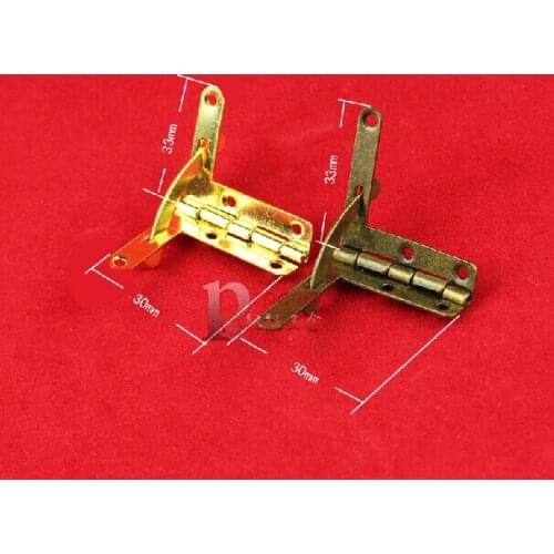 50pcs/lot Antique bronze Hinge support seven words small hinges 33*30 mm spring hinge box hardware fittings