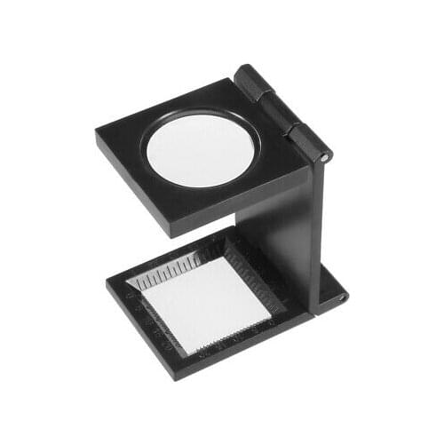 8X 27mm Three-Folding 8X Magnifier Glass with Scale for Textile Jewelry Tool