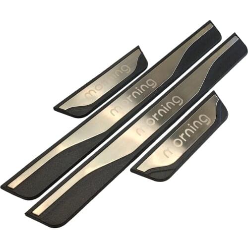 For Car Accessories Styling Kia Morning 2017 2019 Stainless Steel Door Sill Cover Protector Scuff Plate Auto Sticker Pedal 2018