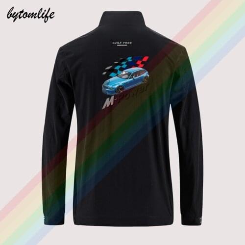 BMW Z3 Coupe Roadster Slim Sport Jacket Mens Street Windbreaker Zipper Thin Jacket Mens Casual Back Printing Jacket Asian Size