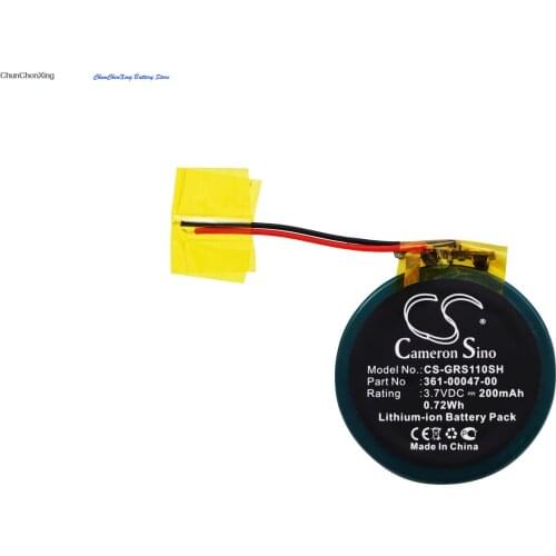 Cameron Sino 200mAh Battery 361-00047-00, 361-00064-00 for Garmin Approach S1, S3, S4, Forerunner 110 / 210, 210W, S1, S1W