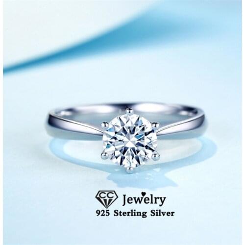 CC Wedding Ring Womens Jewelry Simple Style Temperament Cubic Zirconia Brides Hot Selling White Gold Color Inlay Bijoux CC633