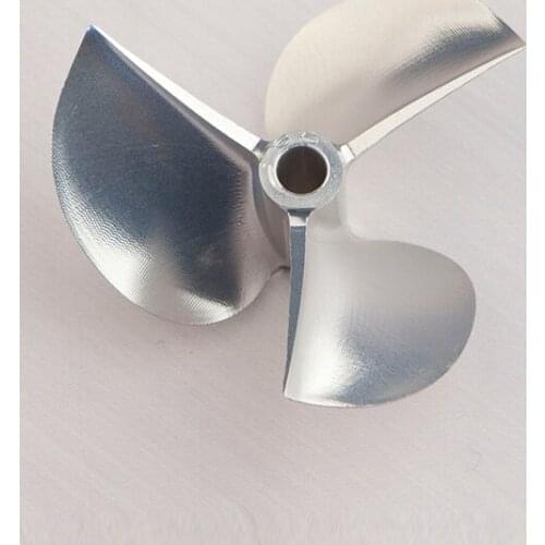 FATJAY 1pc RC boat 6516 propeller 3-blade 6.35mm shaft size 65mm outer diameter pitch 1.6" CNC aluminum alloy prop