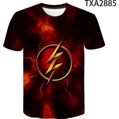 New Summer Kids The Flash 3D T shirt Casual Boys Girls Kids Fashion Streetwear Men Women Children Printed T-shirt Cool Tops Tee