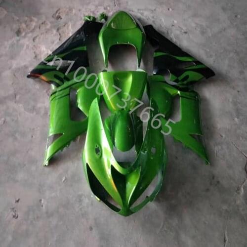 Hot sales green black Motocle Fairing Kit For KAWASAKI NINJA ZX-6R 05-06 ZX6R ZX 6R 6 R ZX636 636 ZX-636 05 06 2005 2006 Fairin