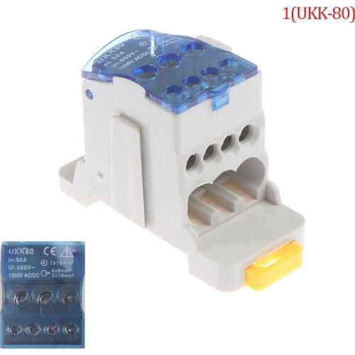 UKK 80/125/160A One In Multiple-out Distribution Box Din Rail Terminal Blocks Universal Wire Connector Junction Box Waterproof