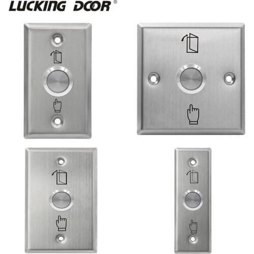 Stainless Steel Exit Button Push Switch IP67 Waterproof Exit Door Sensor Opener Release for Home Access Control Lock System