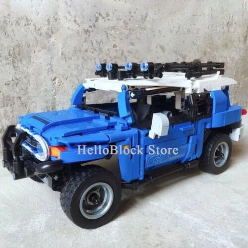 SEMBO Block Toyota Off-road Car MOC Building Blocks SUV Car 3D Modle Brick Pull back Vechile Super Racing Cars Toys For Boy Gift