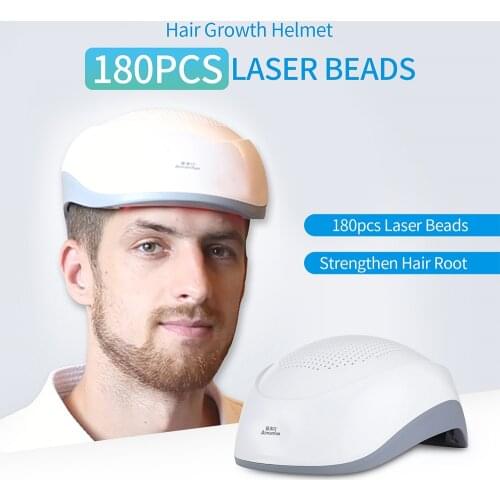 Promote Hair Regrowth Laser Helmet 180pcs LED Lights Infrared Hair Growth Cap Anti Hair Loss Therapy Massage Machine Hair Care