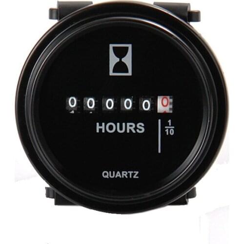 Mechanical Hour Meter Counter TIMER Hourmeter for Turf Rakes Chiper Trimer Farm Generator Diesel Gasoline Petrol Engine DC 6-80V