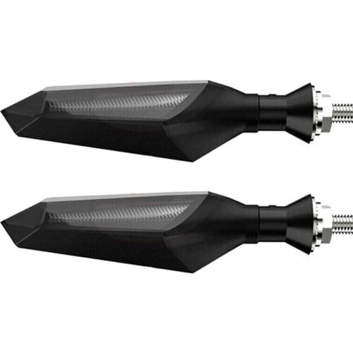 General Motorcycle Turn Signal Indicator Set LED Light Amber Run and Blue Turn Signal Light