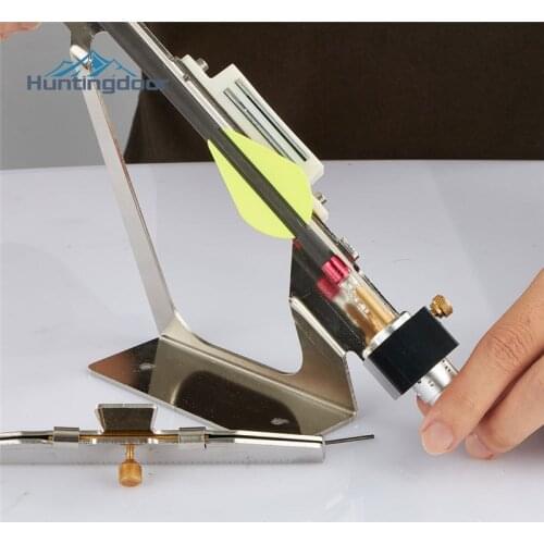 Aluminum Alloy Stick Feather Device Adjustable Stick Real Feather Plastic Feather Metal Archery Accessories Recurve Bow Arrow