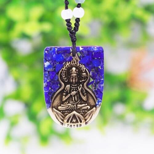 Buddha Orgone Pendant For Men And Women Emf Protection Reiki Chakra Lapis Lazuli Amulet Orgonite Energy Pendant