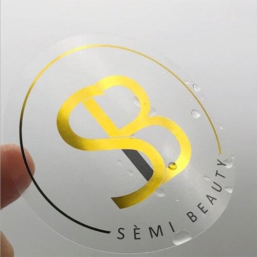 Custom transparent adhesive plaster PVC kraft paper custom printed electrostatic film LOGO sticker kraft paper labels