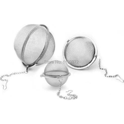 100pcs 7cm 9cm Stainless Steel Tea Infuser Ball Balls Mesh Loose Leaf Herbs Strainer Reusable Secure Locking