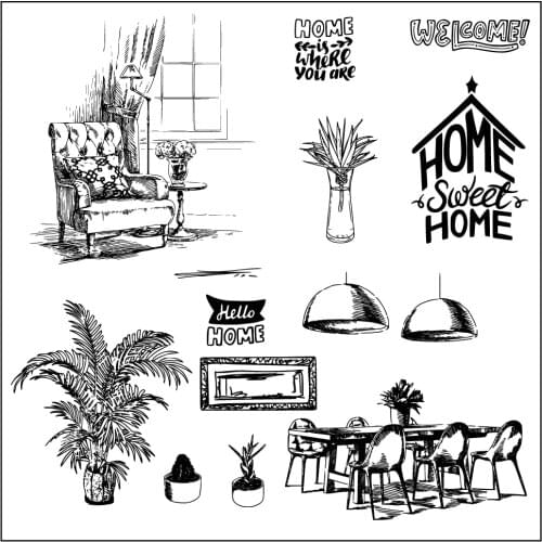 Home Clear Stamps For DIY Scrapbooking Card Making Silicone Stamps Fun Decoration Supplies