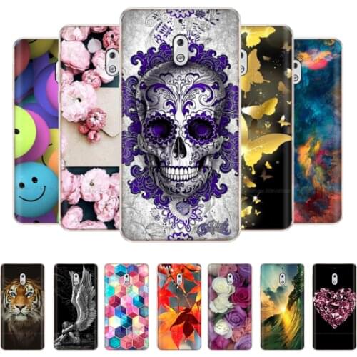 Silicone Phone Case for Nokia 2.1 Case Soft Shockproof Back Cover Coque TPU Bumper Flower Nokia2.1 Phone Cases Shell Coque Bags