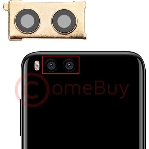 For Xiaomi Mi 6 Camera Lens Glass With Metal Frame Holder Repair Rear Housing Cover Mi6 Replacement Parts For Xiaomi Mi 6