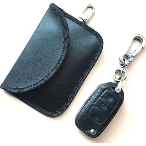 Faraday Keys Bags FOB Signal Blocker Protector Credit Card RFID Signal Shielding Pouch For Keyless Car Anti Theft Bag BAG1065