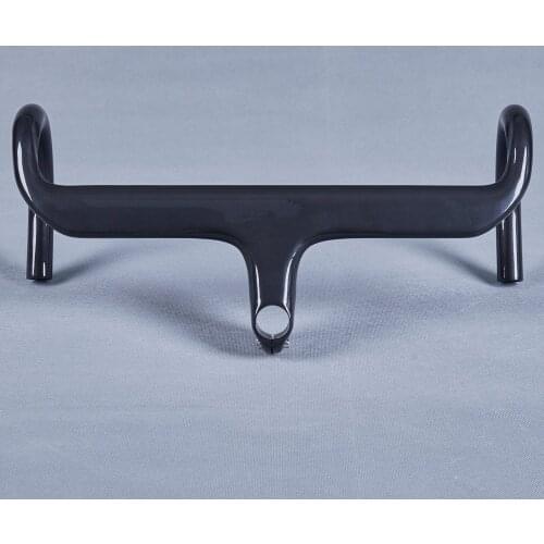 Cycling Handlebar Gloss Black Carbon Fiber Handlebars Road Bike Integrated Bent Bar Bicycle Accessories Parts