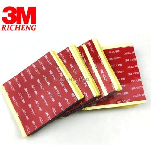 VHB 3M Brand 5952 Tape Can Sticky To Glass,Metal And So On Grey Color VHB Square 100MM * 100MM Size, 10Pcs