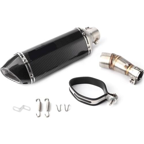 Exhaust System Mid‑Pipe + Slip‑On Muffler With DB Killer Fit For Kawasaki Ninja 250R 250 300 Z250 Z300 2008‑2017