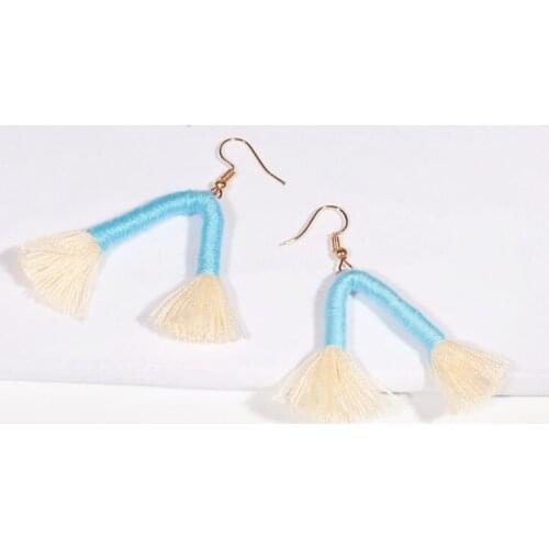 Rainbow Tassel Earrings for Women Fahison Dangle Earrings Aesthetic CC Earings Fashion Jewelry 2021 Party Birthday Accessories