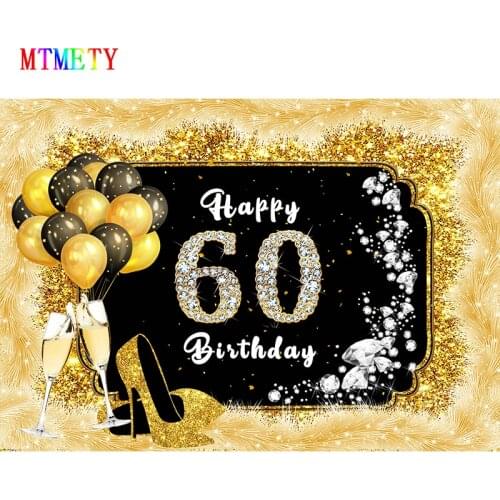 Golden Glitter birthday party background decoration for photography Customize background for photocall wedding Anniversary New