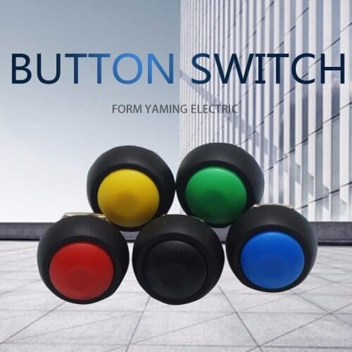 10pcs Two Pins 12mm DIY Reset Small-sized Push Button Switch Momentary Electrical Power Horn Switches