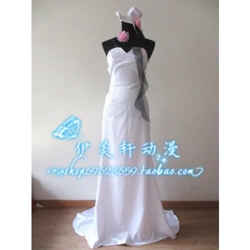 2016 xxxHolic Ichihara Yuuko Cosplay Women White Dress Anime Cosplay Costume
