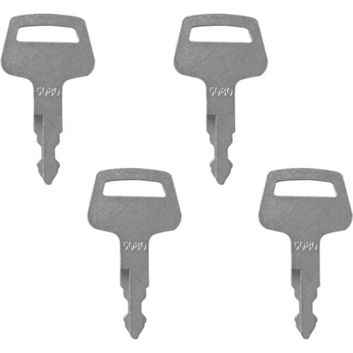 4) Ignition Keys 5080 069027029 For IHI Track Loader Skid Steer Mini-Excavator Chieftain Marooka