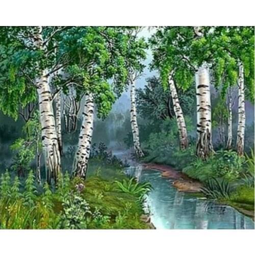 5D DIY Diamond Painting landscape Embroidery Full Round Diamond Cross Stitch Rhinestone Mosaic Painting Crafts Decor GLYP-134