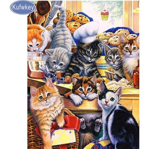 Diamond painting cat,Full,5d,diy,Diamond Embroidery cat animals,Handmade,picture,image,Stitch Cross,Diamond Mosaic,kitchen decor