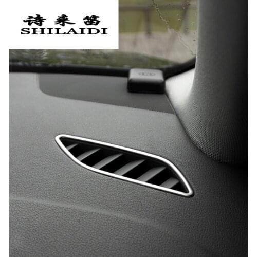 Car Styling AC Outlet Trim Refit Air Outlet Frame dashboard Stickers Covers for Audi A4 B8 A5 RHD LHD Interior Auto Accessories